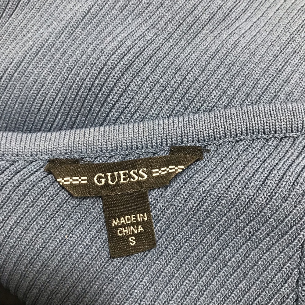 Guess Blue Haley Ribbed Dress - Picture 4 of 9